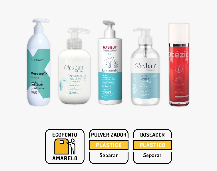 Frascos de Plástico com Doseador ou Pulverizador